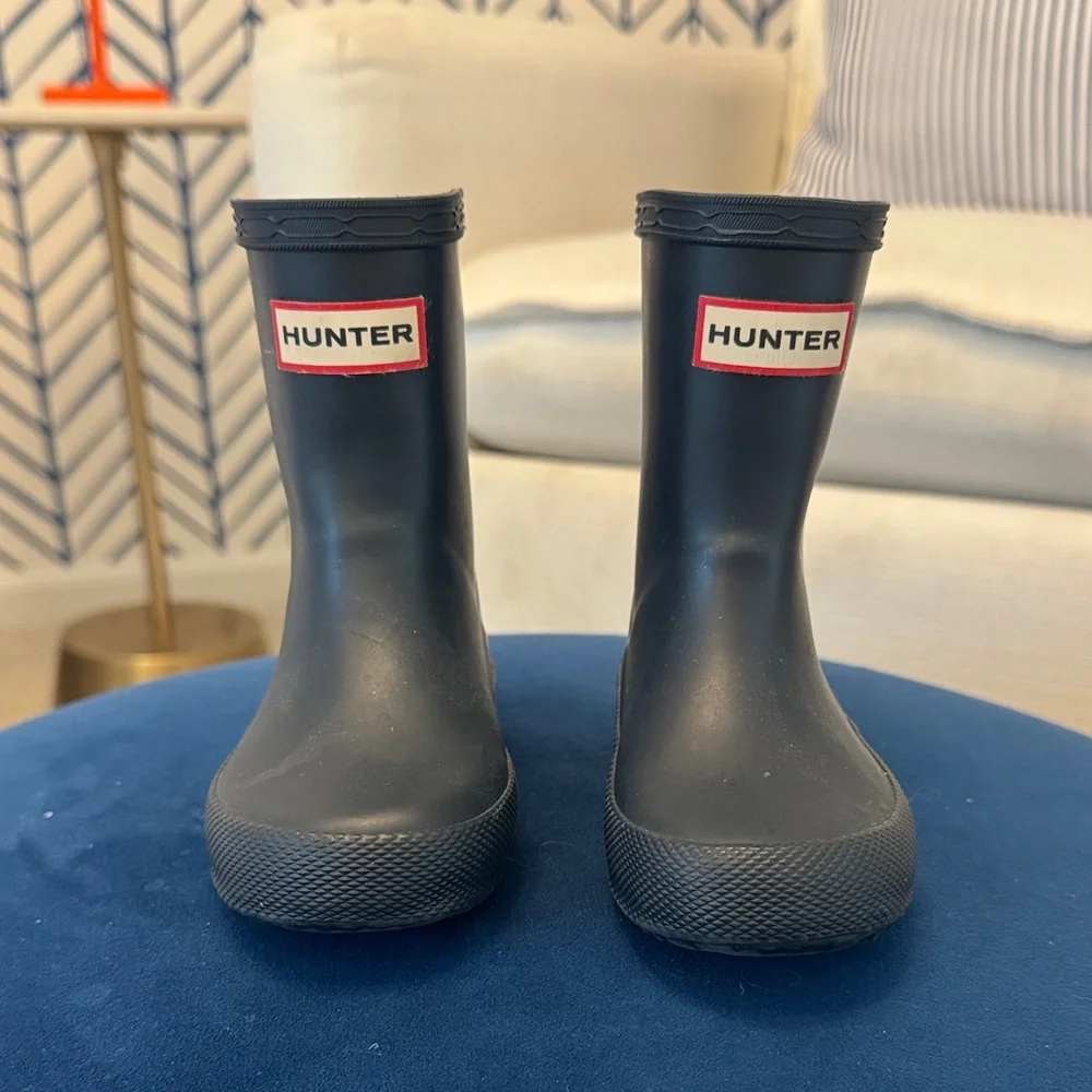 Hunter Navy Toddler Rain Boots - Size UK 4.